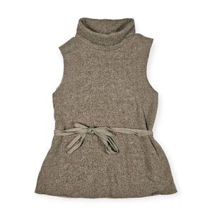 Zara Brown Turtleneck Sleeveless Blouse Women's‎ Size Small